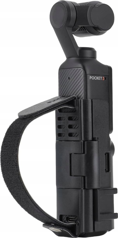 Kapëse dore Sunnylife për DJI Osmo Pocket 3, mbajtëse për pëllëmbë, material i qëndrueshëm, e zezë
