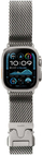 Rrip ore LAUT Saturn Loop për Apple Watch, 42/44/45/49mm, rrjetë titani, ngjyrë titani