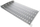 Raft i fiksum rack 19" 1U, thellësi 250mm, metalik, gri
