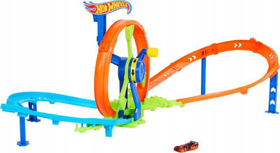 Set loje Hot Wheels Rapid Launch & Loop, pistë me loop, makina 1:64, shumëngjyrëshe