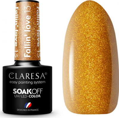 Llak thonjsh hibrid Claresa Fallin Love 13, 5ml, rozë