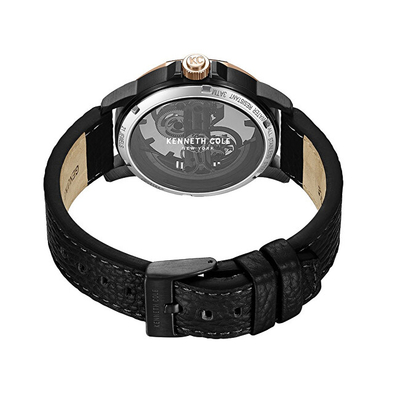 Orë për meshkuj Kenneth Cole Automatic Skeleton KCWGE0033702, e zezë