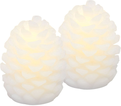 Figurë dekorative LED Sirius Clara Cone Mini, 2 copë, e bardhë