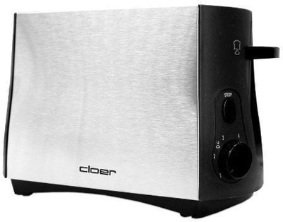 Toaster Cloer 3419, çelik inox, rregullim i skuqjes, argjendtë