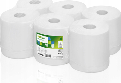 Rrotullë pecetash për duar Wepa CF 316750, letër higjienike, paketim VE6, e bardhë