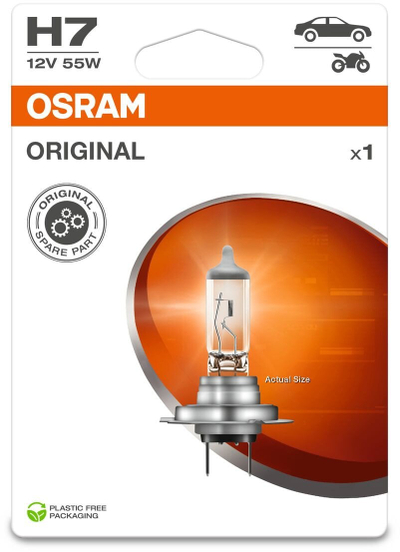 Llampë makine OSRAM ORIGINAL H7 64210, 12V, 55W, transparente