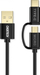 Kabllo USB CHOETECH XAC-0012-102BK, 2 në 1 Type C Micro USB, 1.2m, e zezë