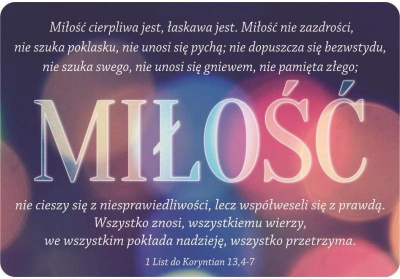 Magnet frigoriferi me varg biblik Hymn of Love, dekorativ, shumëngjyrësh
