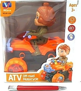 Lodër ATV me shofer, me drita edhe tinguj, portokalli