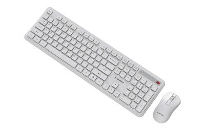 Set tastjere dhe mi Gembird Slim Pro Business KBS-WPS-01-W, wireless, layout US, i bardhë