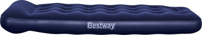 Dyshek ajror Bestway Single Flocked, një person, për kamping dhe shtëpi, blu
