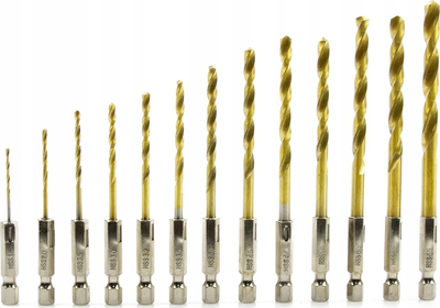 Set furresh Geko, 13 copë, 1.5-6.5mm, titanium