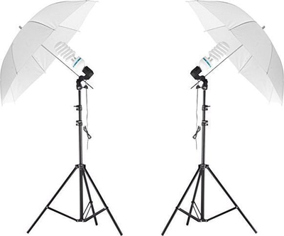 Set ndriçimi studio Massa TX-150, 2 llamba 65W, tripoda 215 cm, çadër e bardhë