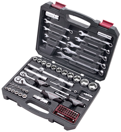 Set me çelësa Kraftwerk Basic 204.103.600, 1/4"+1/2", 80 copë