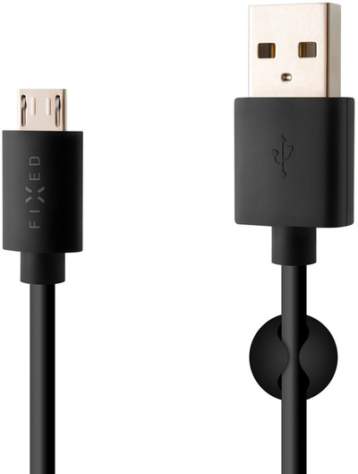 Kabllo FIXED micro USB, 2,4A, 2 m, e zezë