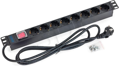 Prizë rack Triton RAB-PD-X04-A1, 8 dalje, 1U, 2 m, e zezë