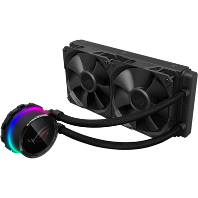 Ftohës uji për procesor ASUS ROG RYUO 240, radiator 240 mm, OLED 1.77", i zi