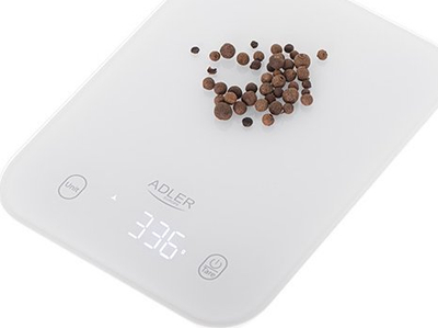 Peshore kuzhine Adler AD 3181W, LED, ndarje 1 g, e bardhë