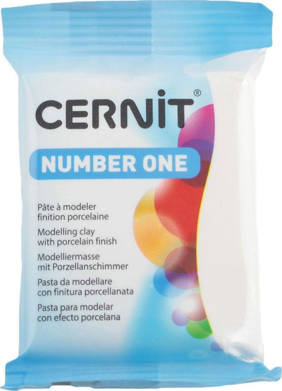 Argjilë modeluese Cernit Number One, polimerike, opake, e bardhë