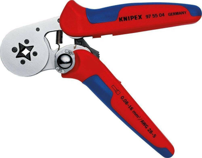 Presa krimpimi Knipex 97 55 04 për tubeta ferrule, me doreza të rehatshme