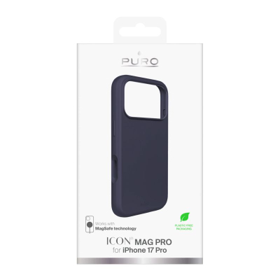 Kapak telefoni Puro ICON MAG PRO për iPhone 17 Pro, TPU, blu e errët