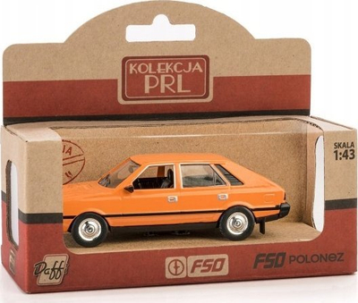 Maket makine PRL Collection FSO Polonez, shkalla 1:43, metal, portokalli