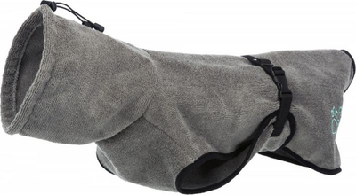 Rrobë banjoje për qen Trixie, L 60 cm, gri