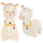 Декоративна фигура Saska Garden Гном Лама, 36 cm, пролет Велигден, бела