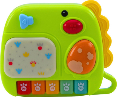 Piano lodër LEAN Toys Dinosaur 22638, interaktive, jeshile
