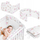 Mbrojtës anësor krevati Hobby Kids Baby Crib Bumper, pambuk, 70 cm, i bardhë