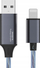 Kabllo karikimi Somostel Flowing LED USB Lightning, 3.1A 30W, 1.2m, gri me dritë blu