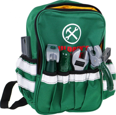 Set lodrash veglash Craftsman Toolbox, me çantë shpine, kaçavidë elektrike, jeshile