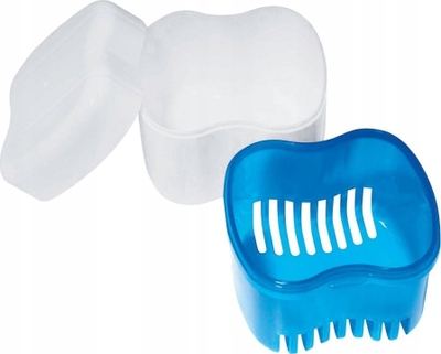 Кутија за забни протези Piksters Oral Appliance, со внатрешно сито, бела