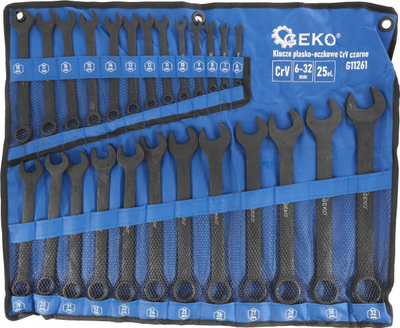 Set çelësa unazorë dyansh Geko G11261, 6-32mm, 25 copë