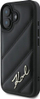 Maskë telefoni Karl Lagerfeld KLHCP16SPQDSMGK, për iPhone 16 6.1", hardcase quilted, e zezë