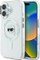 Kapak telefoni Karl Lagerfeld IML Karl Head Metal Frame MagSafe, për iPhone 16, transparent