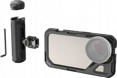 Karkasë video për telefon SmallRig iPhone 15 Pro, me dy doreza, aliazh alumini, ngjyrë e zezë