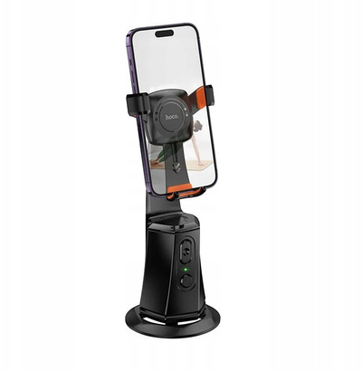 Mbajtëse telefoni Hoco K26, rrotullim 360°, auto face tracking, e zezë