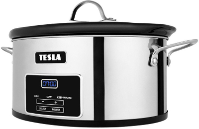 Tenxhere e ngadalshme TESLA SlowCook S800 Deluxe, 5.6L, 250W, e zezë