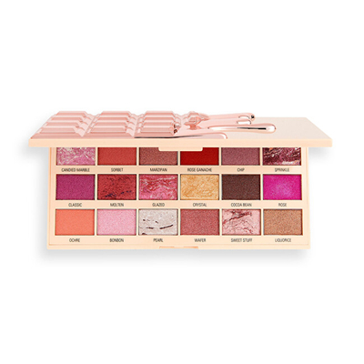 Paletë hijesh për sy I Heart Revolution Marble Rose Gold Chocolate, 18 g