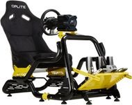 Kokpit gaming Oplite GTR S8 Elite Force, strukturë metalike, sedile sportive, e zezë e verdhë