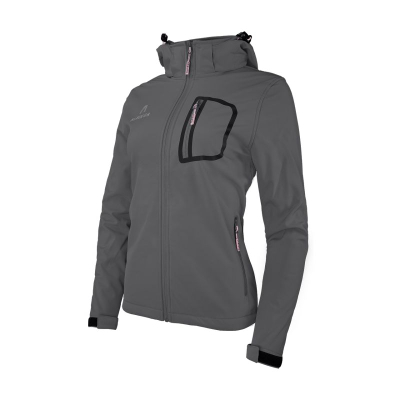 Xhaketë softshell për femra Alpinus Transitional, rezistente ndaj erës, me kapuç, ngjyrë grafit