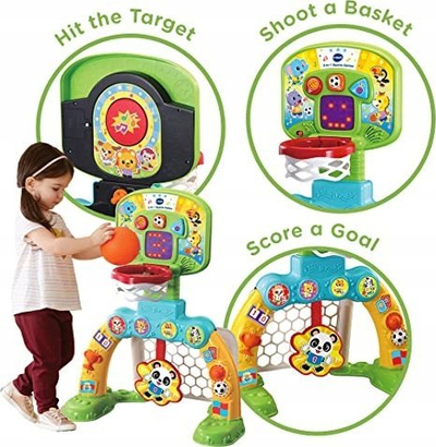 Lodër sportive VTech 3‑në‑1 Sports Centre, elektronike, me drita edhe zëra, shumëngjyrëshe