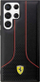 Kapotë telefoni Ferrari për Samsung Galaxy S23 Ultra, polycarbonate dhe TPU, licencë zyrtare, e zezë