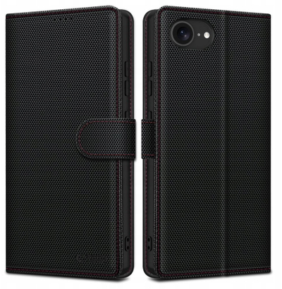 Калјоф портфељ Tech-Protect Futera Wallet Kabura за iPhone 16e, еко кожа, со магнетно затворање, црн