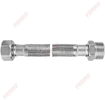 Gyp lidhës Ferro, 1/2" x 1/2", 15 cm, me mbështjellës çeliku