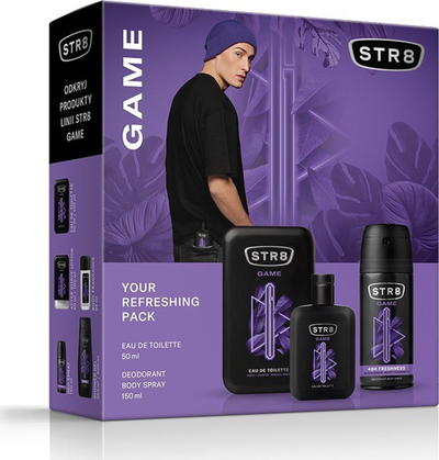 Set dhurate per burra Str8 Game, Eau de Toilette 50ml, Deo Spray 150ml