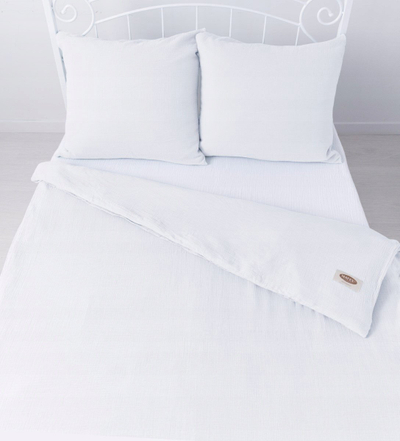 Komplet çarçafësh Matex Muslin Bedding, 220x200 cm, pambuk, i bardhë