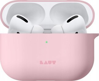 Mbrojtëse për AirPods Pro Laut Huex Pastels, silikon i butë, me karabinë, rozë Candy