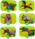 Lodër gjujtjeje Leantoys Dinosaurs, pistoletë me shkumë, objektiva dinosauri, jeshile